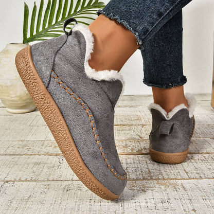 Reese2™ | Warm Fur Lined Slip-On Ankle Boots with Anti-slip Thick Sole