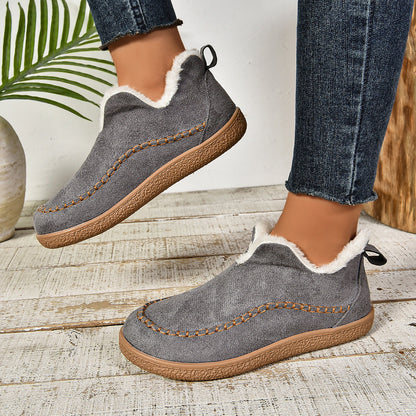 Reese2™ | Warm Fur Lined Slip-On Ankle Boots with Anti-slip Thick Sole