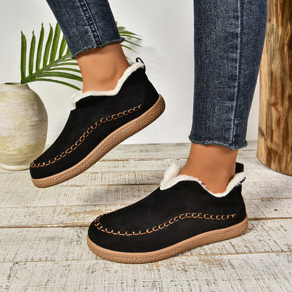 Reese2™ | Warm Fur Lined Slip-On Ankle Boots with Anti-slip Thick Sole