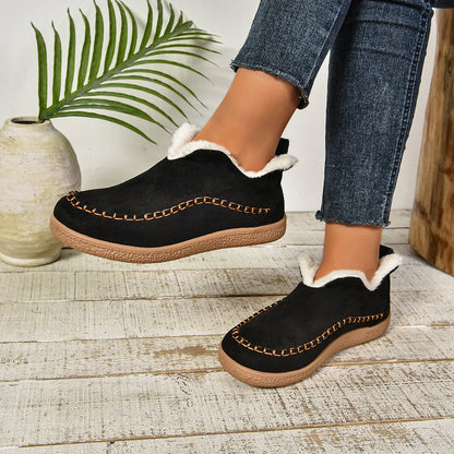 Reese2™ | Warm Fur Lined Slip-On Ankle Boots with Anti-slip Thick Sole