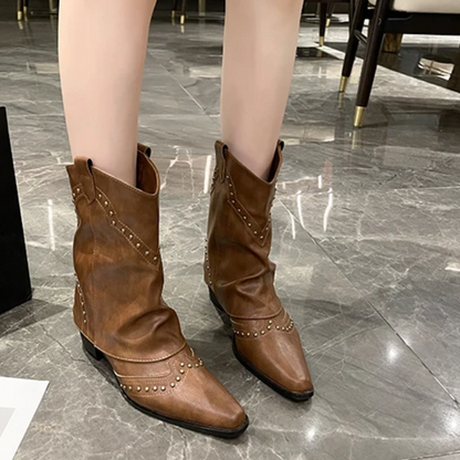 Wilhelmina | Studded Western Boots