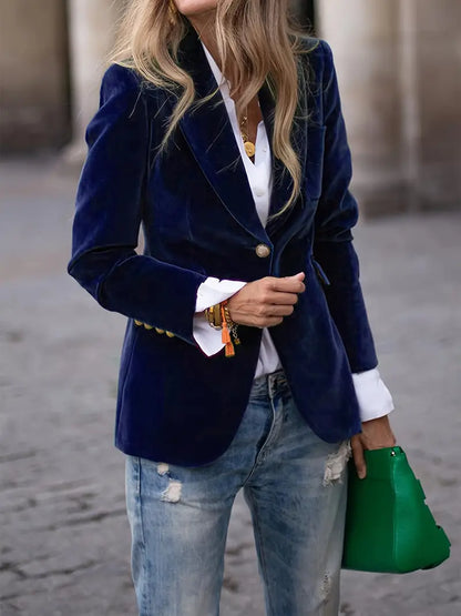 Eugenie™ | Elegant Velvet Blazer