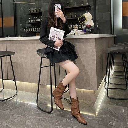 Wilhelmina | Studded Western Boots
