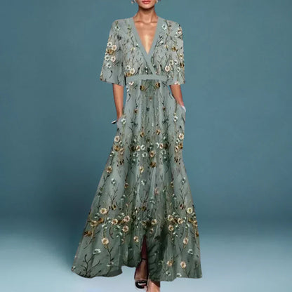 Bree | Elegant Maxi Dress with Floral Pattern