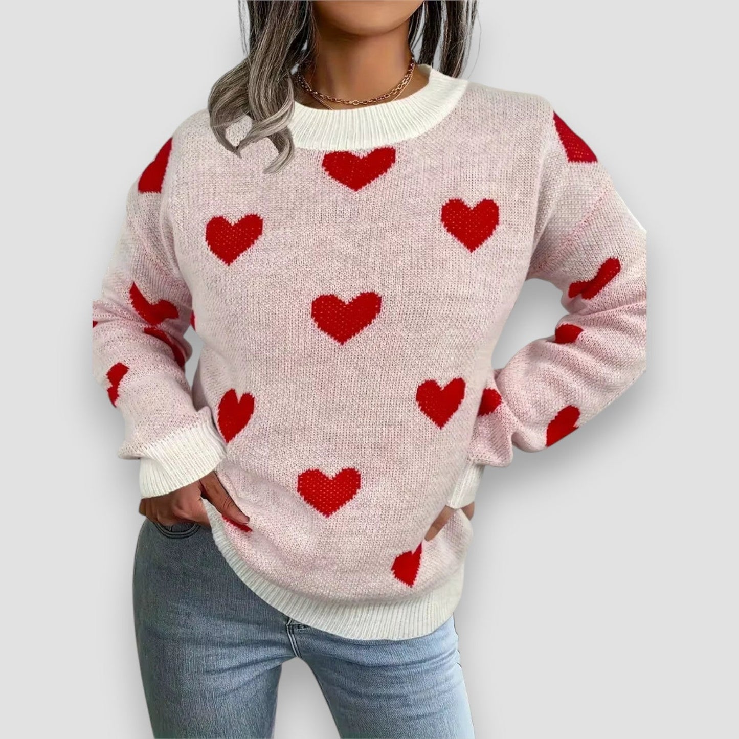 Aria | Elegant Hearts Sweater