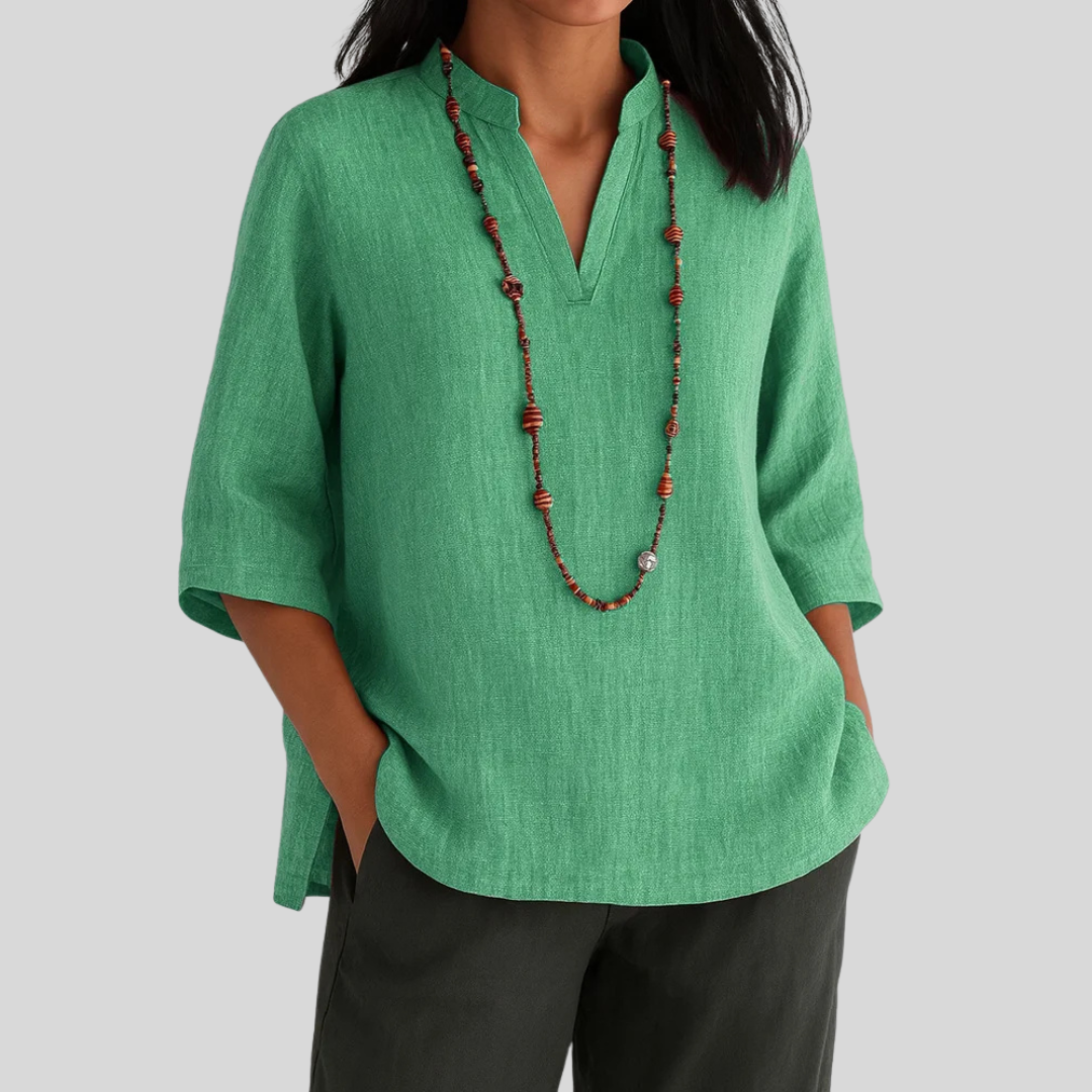 Olive | Blouse with relaxed elegance