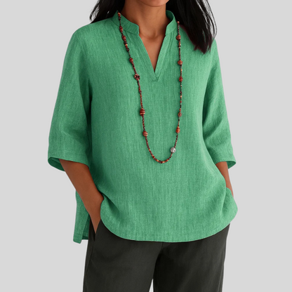 Olive | Blouse with relaxed elegance