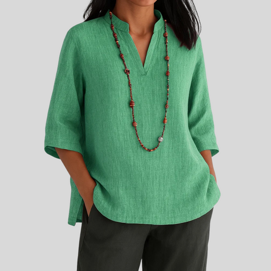 Olive | Blouse with relaxed elegance