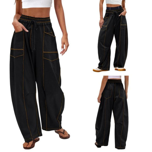Antigone™ | Women's Wide Leg Cargo Pants High Waist Drawstring
