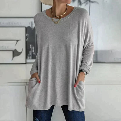Annelise | Women's Oversized Long Sleeve Tunic Top with Pockets