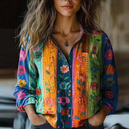 Tarni | Bohemian Pattern Vintage Blouse
