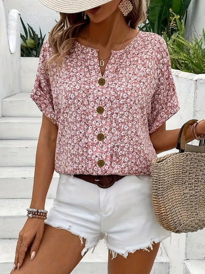 River | Chic Floral Print Blouse