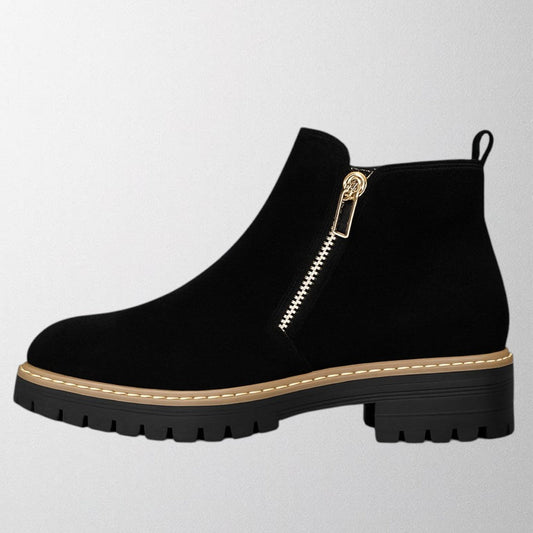 Ingeborg™ | Women's shoe with round toe and side zip fastening