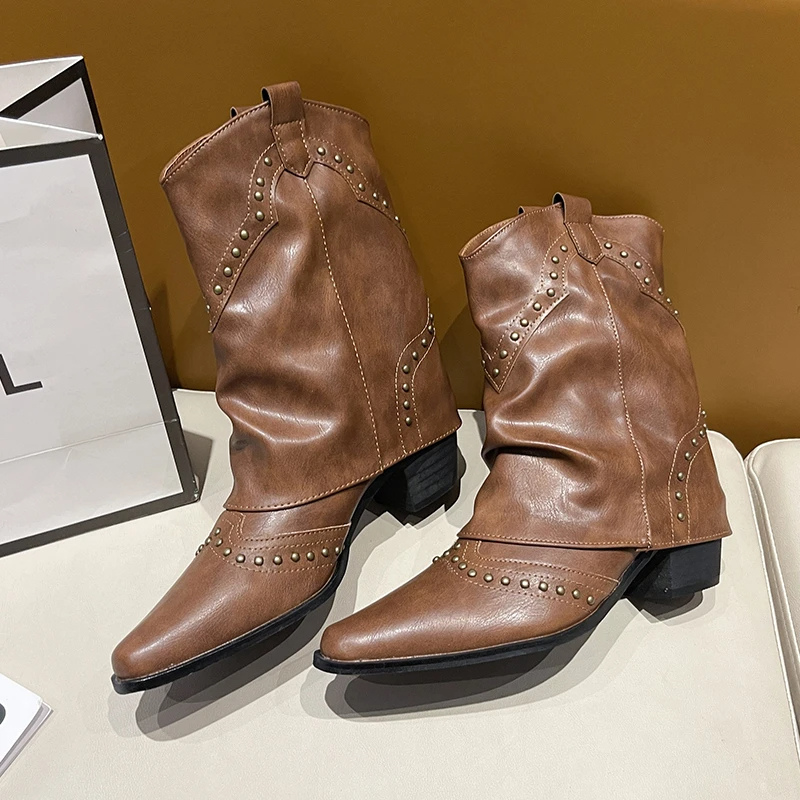 Wilhelmina | Studded Western Boots