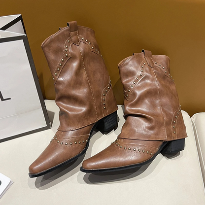 Wilhelmina | Studded Western Boots