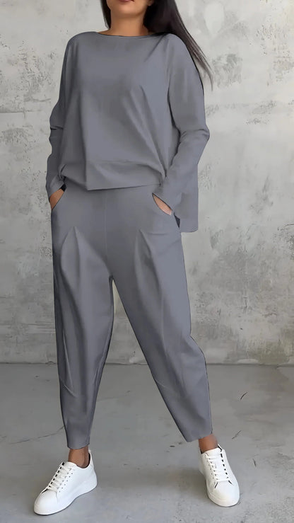 Nora | Women's Lounge Pants & Long Sleeve Top 2 Piece Set