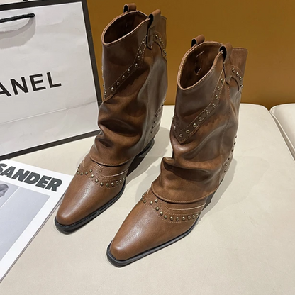 Wilhelmina | Studded Western Boots