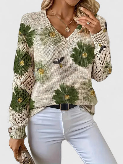 Mist | Elegant Sweater with Floral Pattern