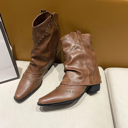 Wilhelmina | Studded Western Boots