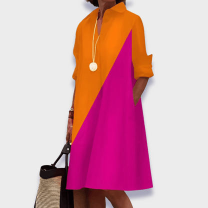 Alessandra | Elegant Midi Polo Dress