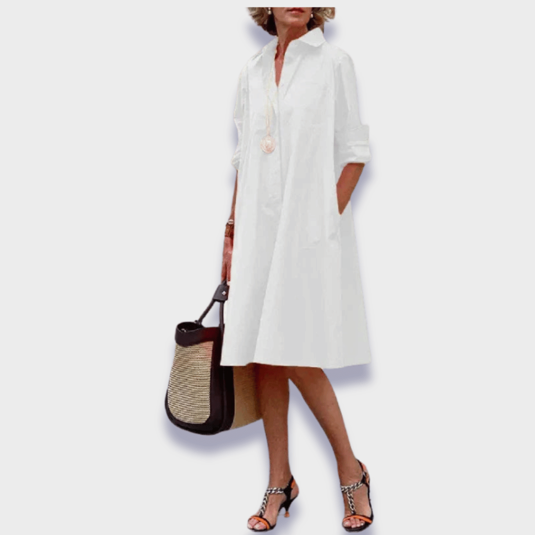 Alessandra | Elegant Midi Polo Dress