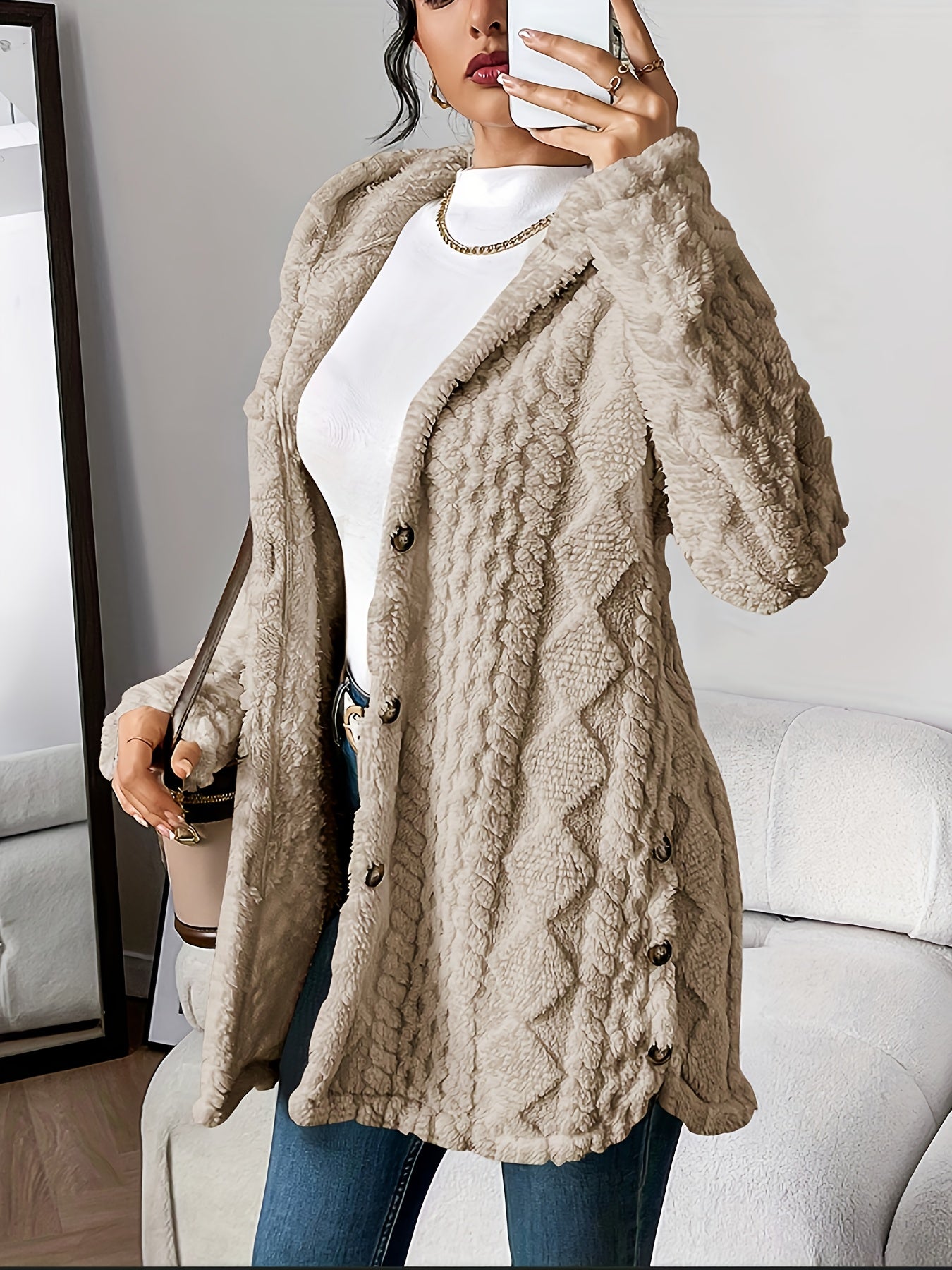 Eden™ | Plush Hooded Cardigan