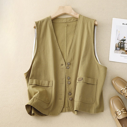 Zephyrine | Relaxed Button Vest