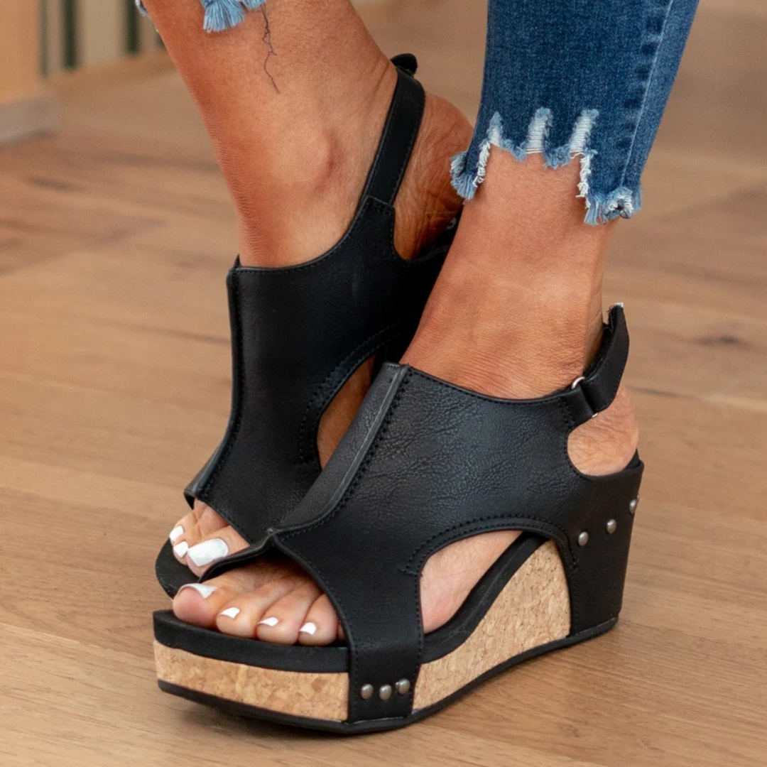 Madison | Suede Wedge Sandals