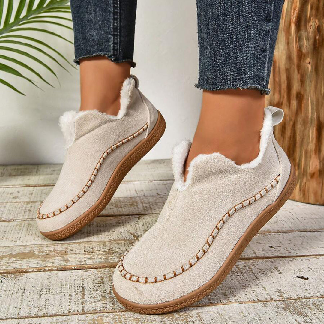Reese2™ | Warm Fur Lined Slip-On Ankle Boots with Anti-slip Thick Sole