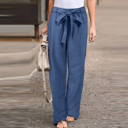 Therese | Women's Wide Leg Pants Drawstring High Waist Everyday