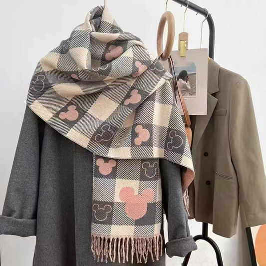 Maya2™ | Cosy Warm Plaid Double Side Tassel Scarf