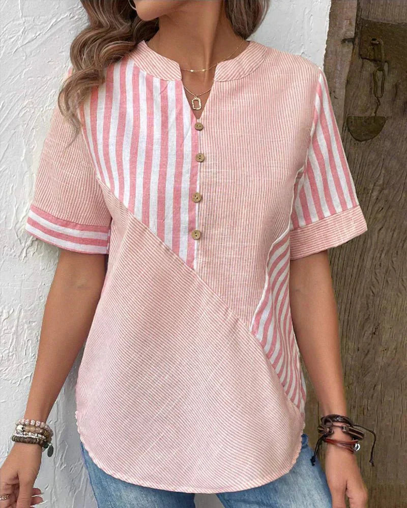 Cass | Soft Striped Blouse