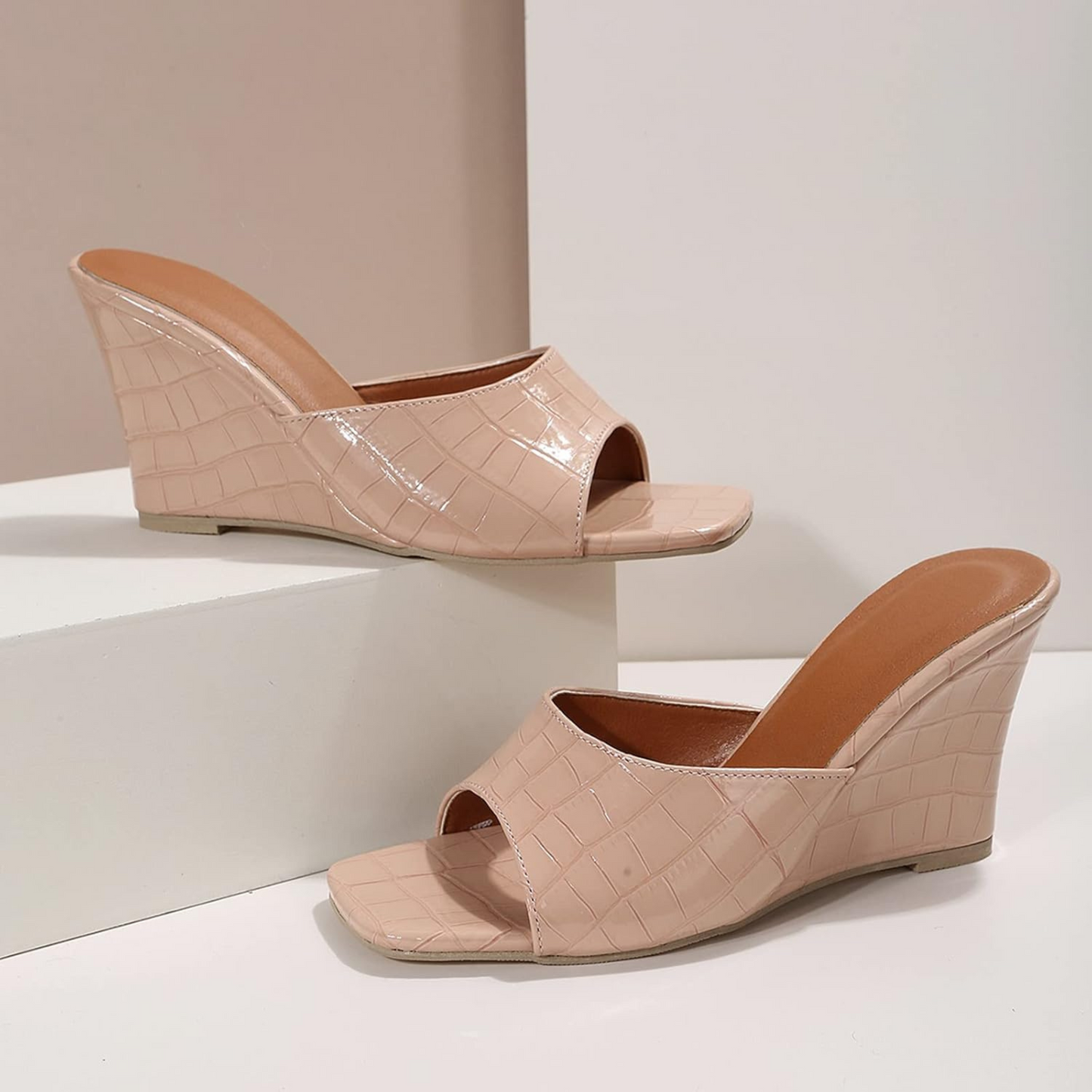 Andromeda | Women's Leather Wedge Cushioned Shoes