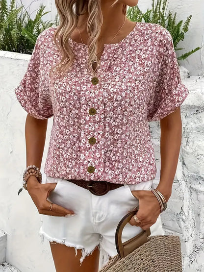 River | Chic Floral Print Blouse