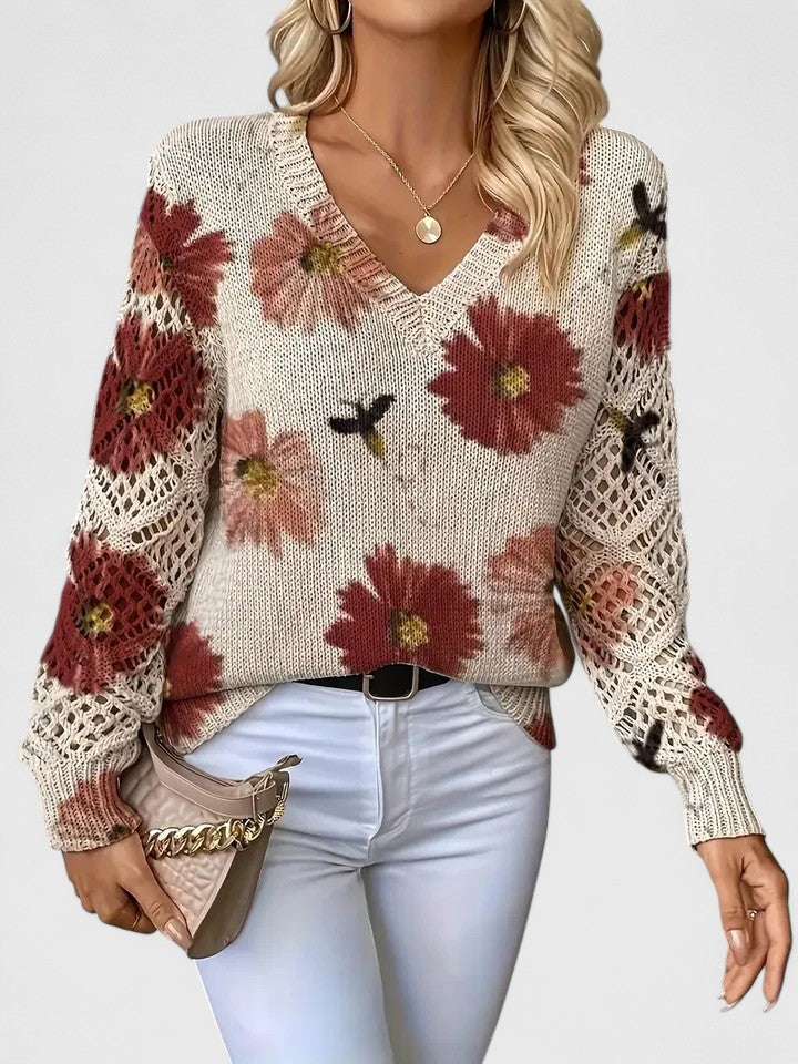 Mist | Elegant Sweater with Floral Pattern