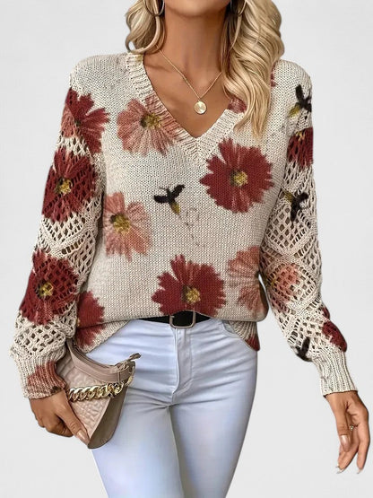 Mist | Elegant Sweater with Floral Pattern