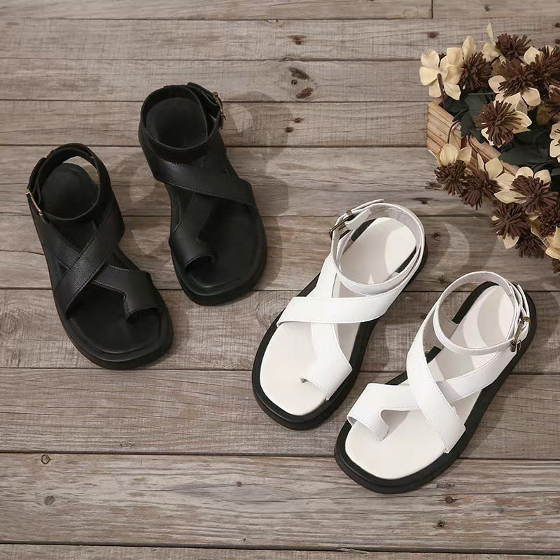 Gwendolyn | Women's Platform Flat Buckle Sandals