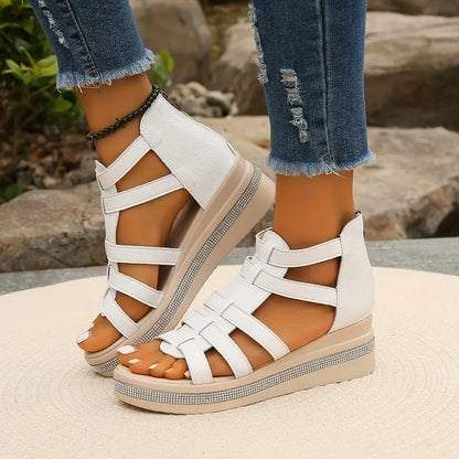 Jade | Comfort Sandals with Rhinestone Decoration