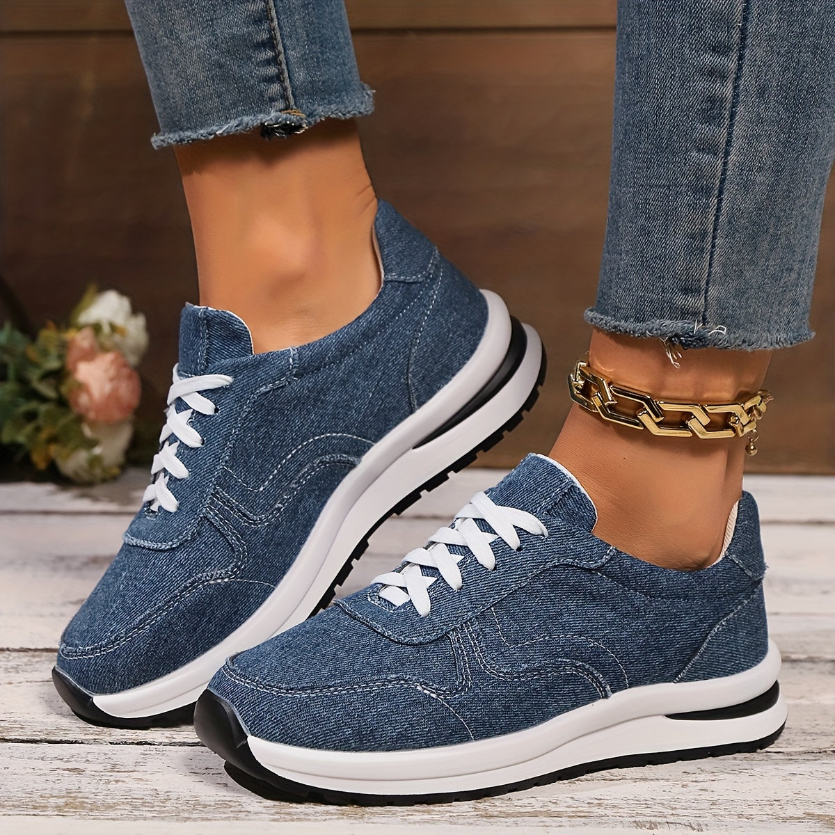 Fleur™ | Orthopedic Sneakers with Denim Fabric