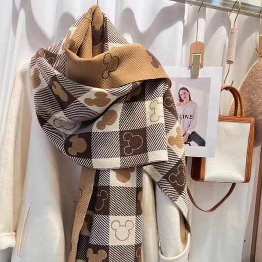Maya2™ | Cosy Warm Plaid Double Side Tassel Scarf