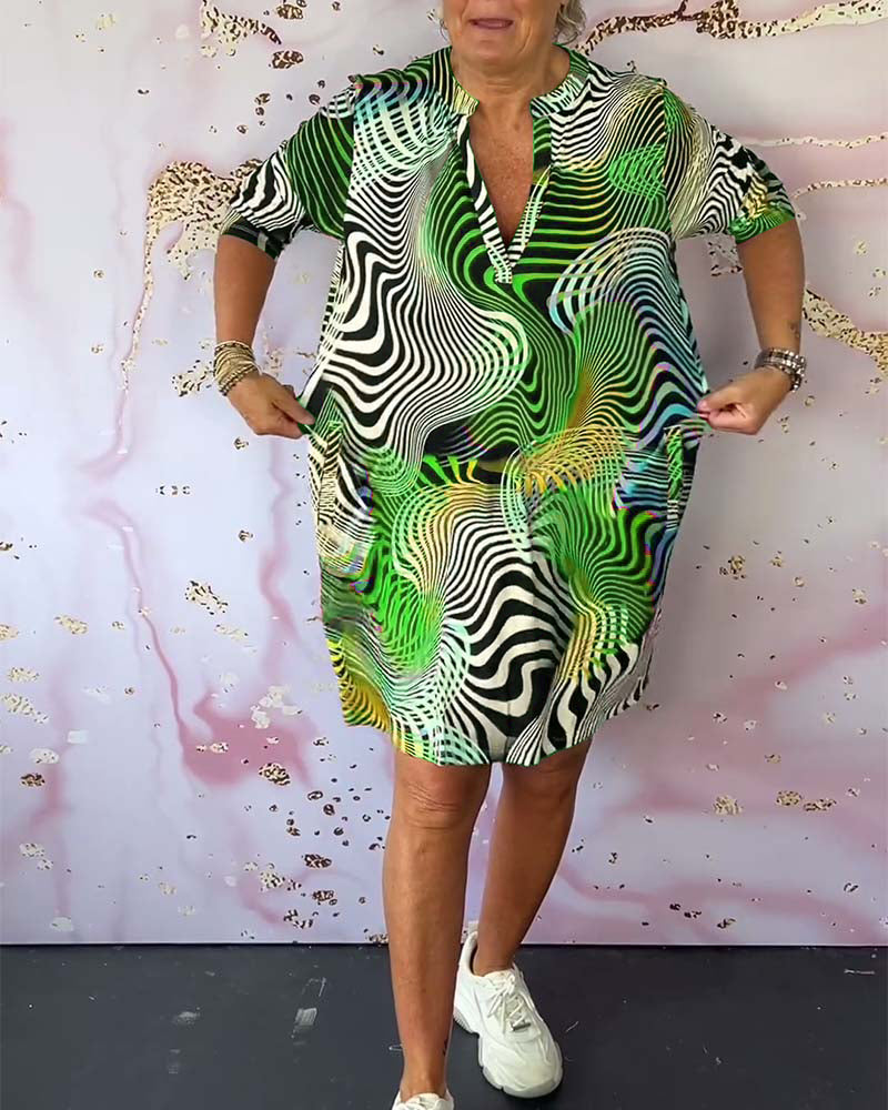 Delphine | Colourful V-neck Dress