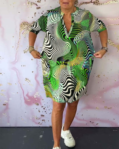Delphine | Colourful V-neck Dress