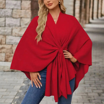 Ines | Elegant Draped Poncho