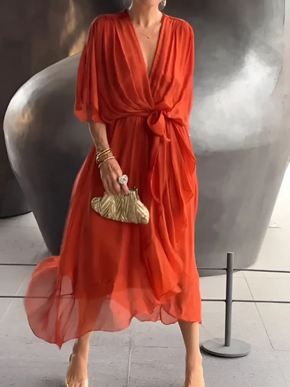 Fleurette | Timeless Wrap Midi Dress