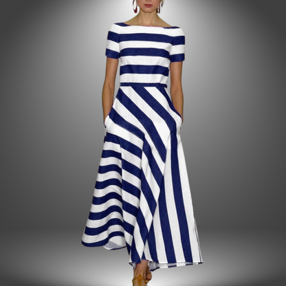 Eden | Handcrafted Striped Maxi Dress