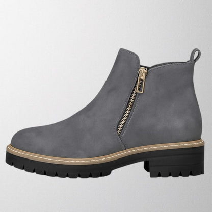 Ingeborg™ | Women's shoe with round toe and side zip fastening