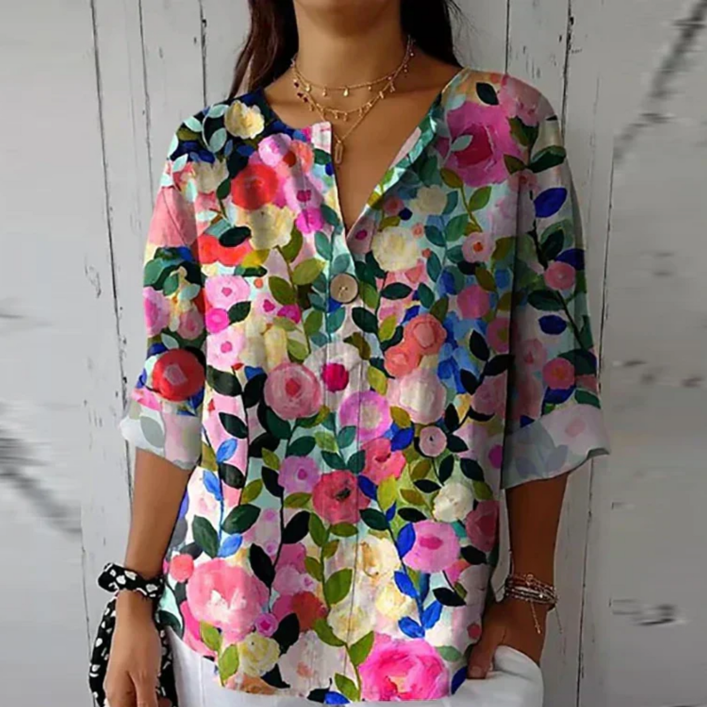 Flora | Chic Floral Print Blouse