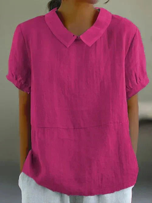 Nausicaa | Women's Peter Pan Collar Short Sleeve Everyday Top