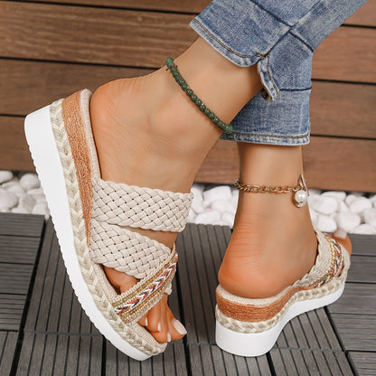 Blodwen | Women's Woven Slip-On Sandals