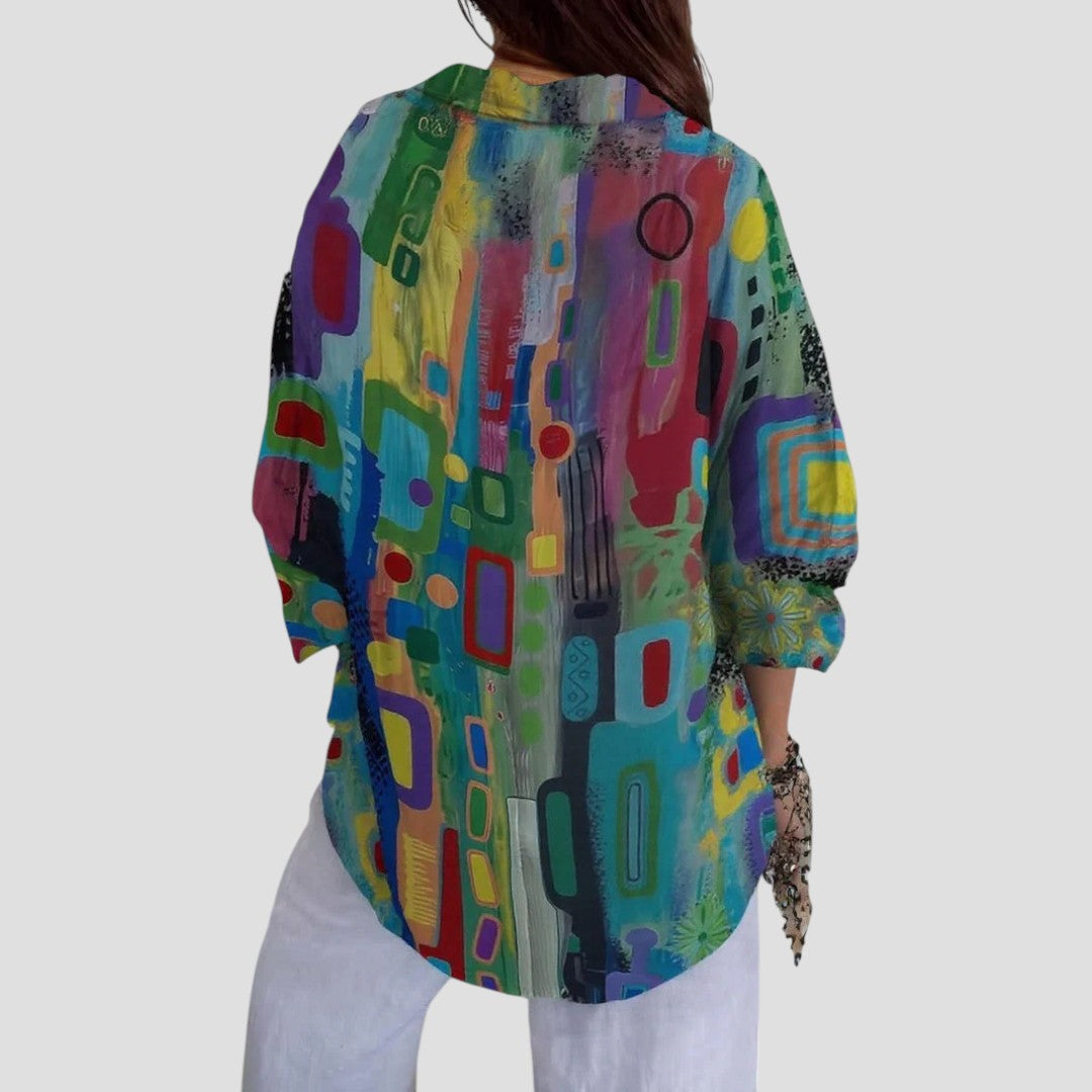 Ella | Elegant Blouse with Geometric Pattern